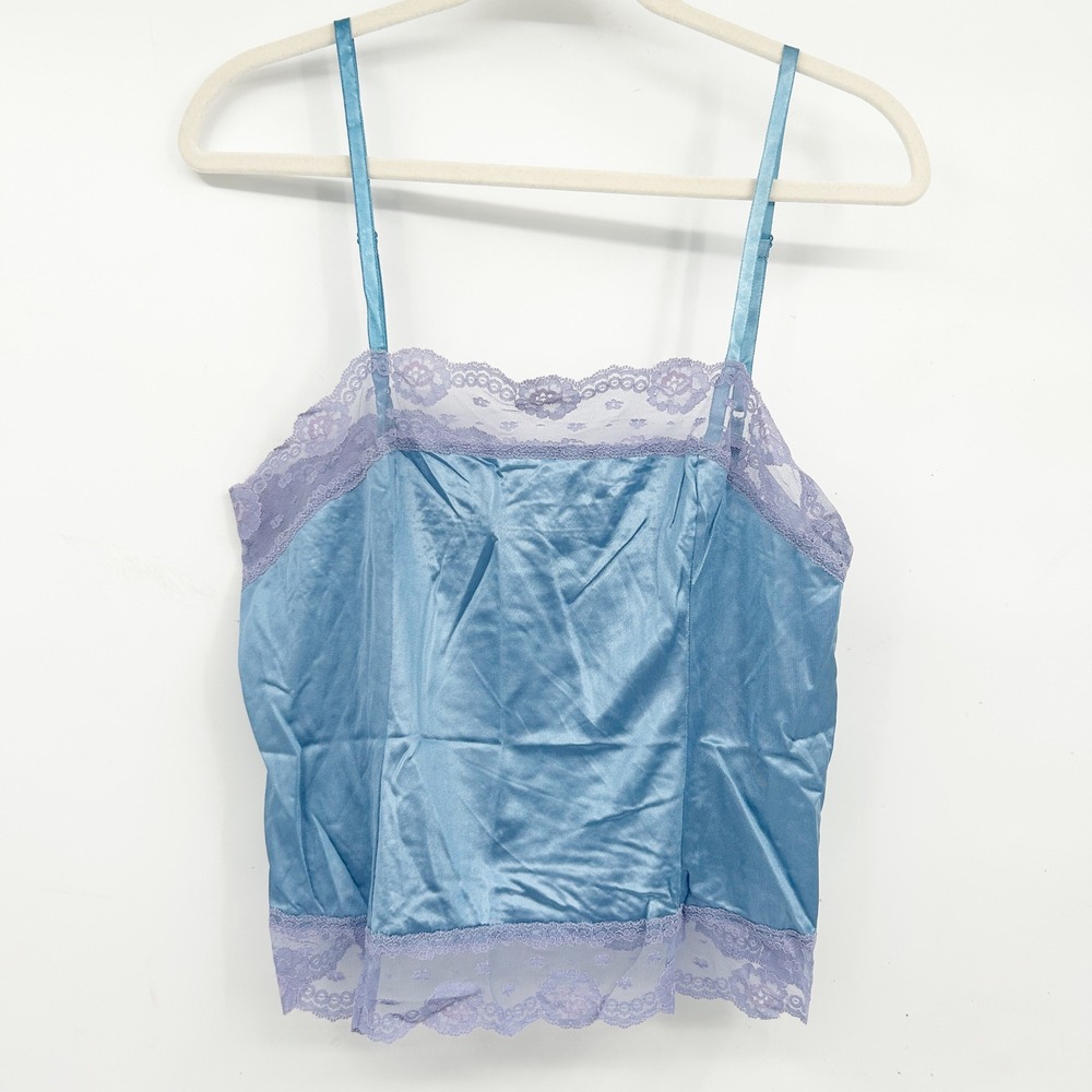 Warners Womens Y2K Fairycore Vintage Lace Trim Camisole Cami Tank Top Size 36